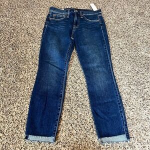 GAP True Skinny High Rise Dark Wash Denim Jeans Women's Size 27 Petite